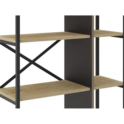 ARA ESTANTERIA 87.5CM ROBLE/NEGRO SILKY