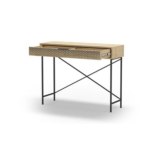 ECRIN CONSOLA 1C ROBLE PATA METAL