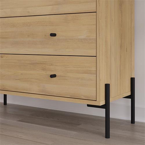MAYRA-2 COMODA 3C ROBLE PATA METAL