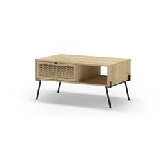 ECRIN MESA CENTRO 1P1H ROBLE PATA METAL