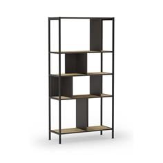 ALABAMA ESTANTERIA 88CM ROBLE/NEGRO SILKY PATA MET