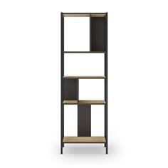 ALABAMA ESTANTERIA 58CM ROBLE/NEGRO SILKY PATA MET 2