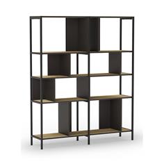 ALABAMA ESTANTERIA 144CM ROBLE/NEGRO SILKY PATA ME