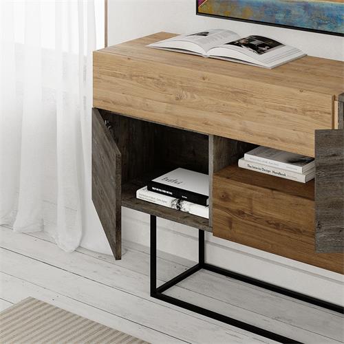TITAN APARADOR 2P2C1H MARRON OSCURO/ROBLE/NOGAL PA