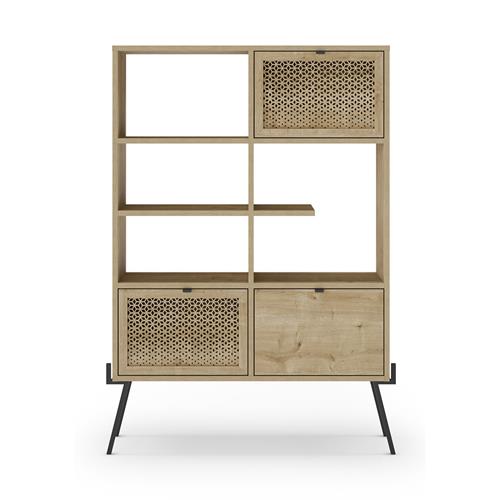 EVAN LIBRERIA 3P ROBLE PATA METAL