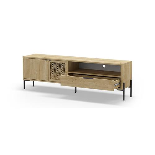 INCA MUEBLE TV 2P1C1H ROBLE PATA METAL