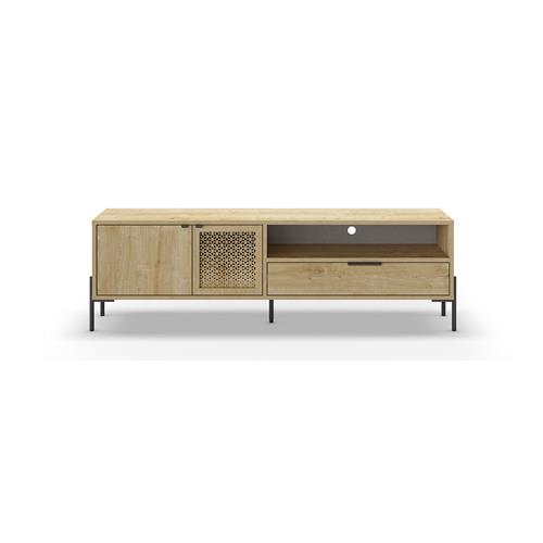 INCA MUEBLE TV 2P1C1H ROBLE PATA METAL