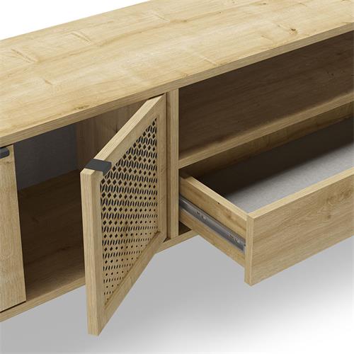 INCA MUEBLE TV 2P1C1H ROBLE PATA METAL