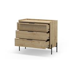 INCA COMODA 3C ROBLE PATA METAL 2