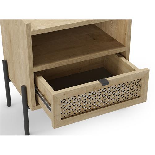 INCA MESITA 1C1H ROBLE PATA METAL
