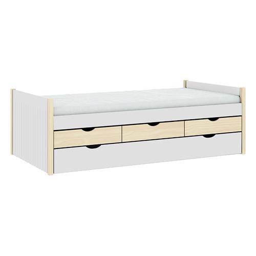 VALKA CAMA NIDO 3C 90X190 BLANCO/CERA BLANCA C/SM