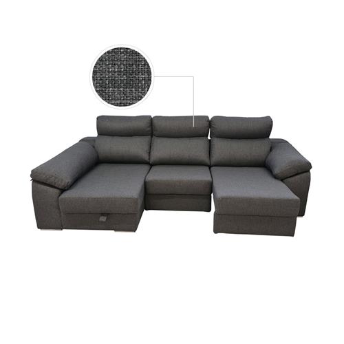 MAKRO 3P+CHAISE. (ARCON) IZQ. KATYA 13 GRIS OSC.