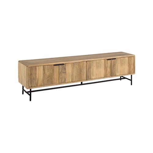 MUNDRA MUEBLE TV 4P MADERA MANGO P/METAL (I)