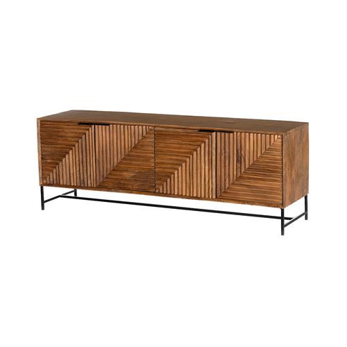 NEREIDA MUEBLE TV 4P 160 NATURAL P/METAL (I)