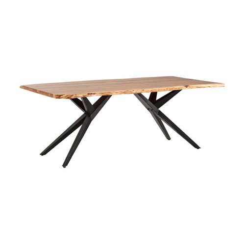 MUDRI MESA RECT. 200CM. ACACIA PATA METAL
