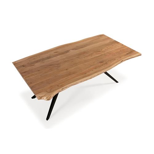 MUDRI MESA RECT. 200CM. ACACIA PATA METAL