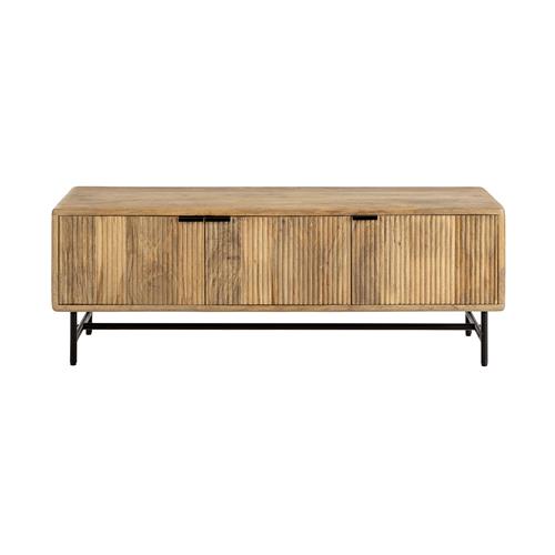 MUNDRA MUEBLE TV 3P MADERA MANGO PATA METAL