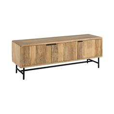 MUNDRA MUEBLE TV 3P MADERA MANGO PATA METAL 2