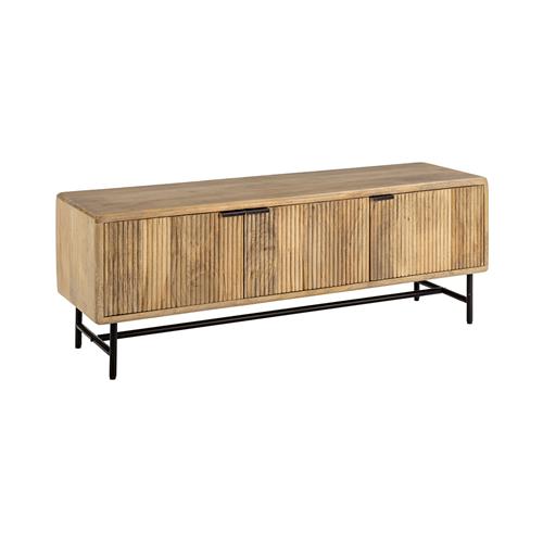 MUNDRA MUEBLE TV 3P MADERA MANGO PATA METAL