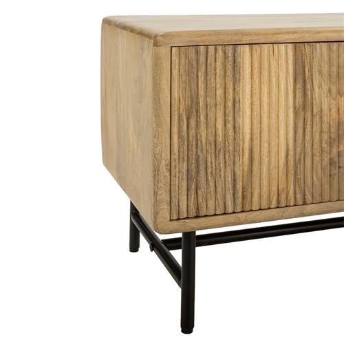 MUNDRA MUEBLE TV 3P MADERA MANGO PATA METAL