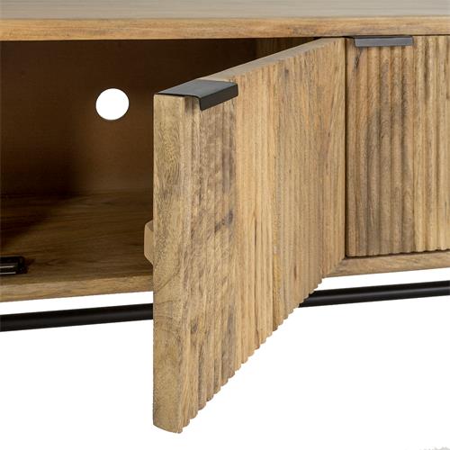 MUNDRA MUEBLE TV 3P MADERA MANGO PATA METAL