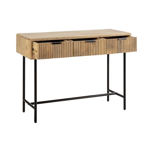 MUNDRA CONSOLA 3C MADERA MANGO PATA METAL