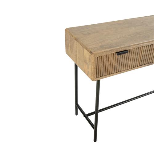MUNDRA CONSOLA 3C MADERA MANGO PATA METAL