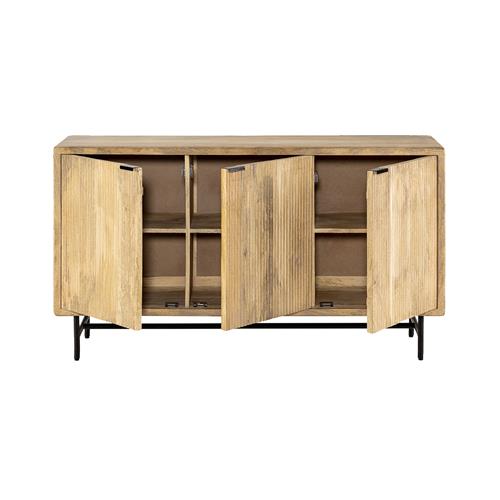 MUNDRA APARADOR 3P 150 CM. MADERA MANGO PATA METAL