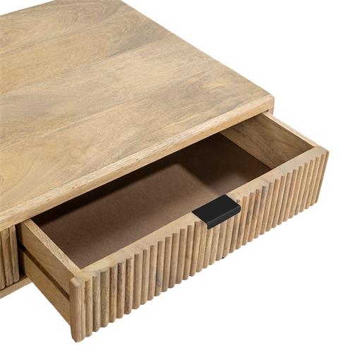 MUNDRA MESA CENTRO 120 CM. MADERA MANGO PATA METAL