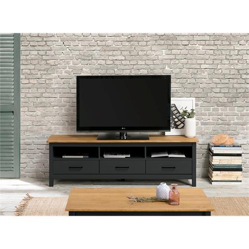 ONYX MUEBLE TV 3C GRIS ANTRACITA/CERA