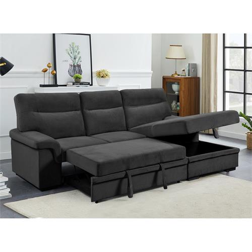 ERIKA II SOFA 3P+CHAISE DER. BARREL 97 GRIS OSC RH
