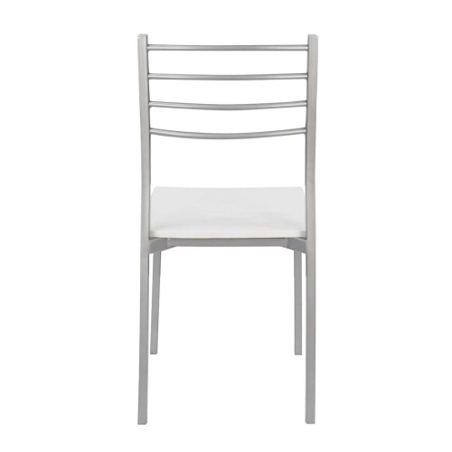 SK1424 SILLA METALICA ASIENTO BLANCO LAC. MONTADA