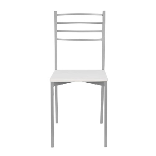 SK1424 SILLA METALICA ASIENTO BLANCO LAC. MONTADA