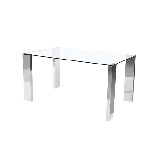 LIDER MESA COMEDOR T/CRISTAL 150X90 P/CROMO