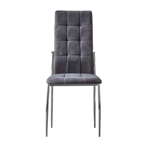 MIKONOS SILLA P/MET. CROMO T/NIDO 01 GRIS OSC.